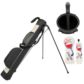 Wosofe ultra-lightweight black golf bag shows featherweight portability