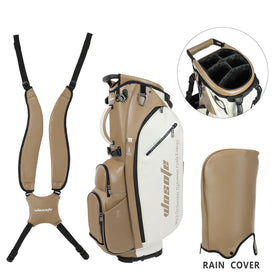 Wosofe bag with umbrella holder and towel ring for on-course convenience