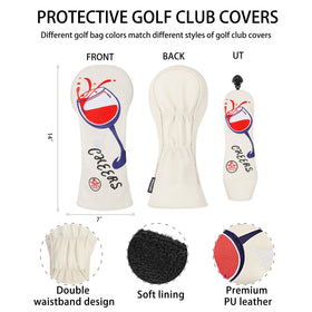 Wosofe included wood headcovers protect drivers and fairways