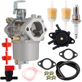 Woxla carburetor for Club Car DS FE290, front view showing body and fittings.