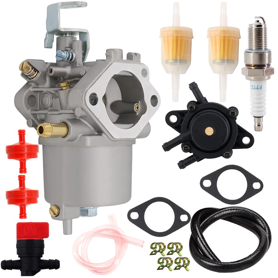 Woxla carburetor for Club Car DS FE290, front view showing body and fittings.