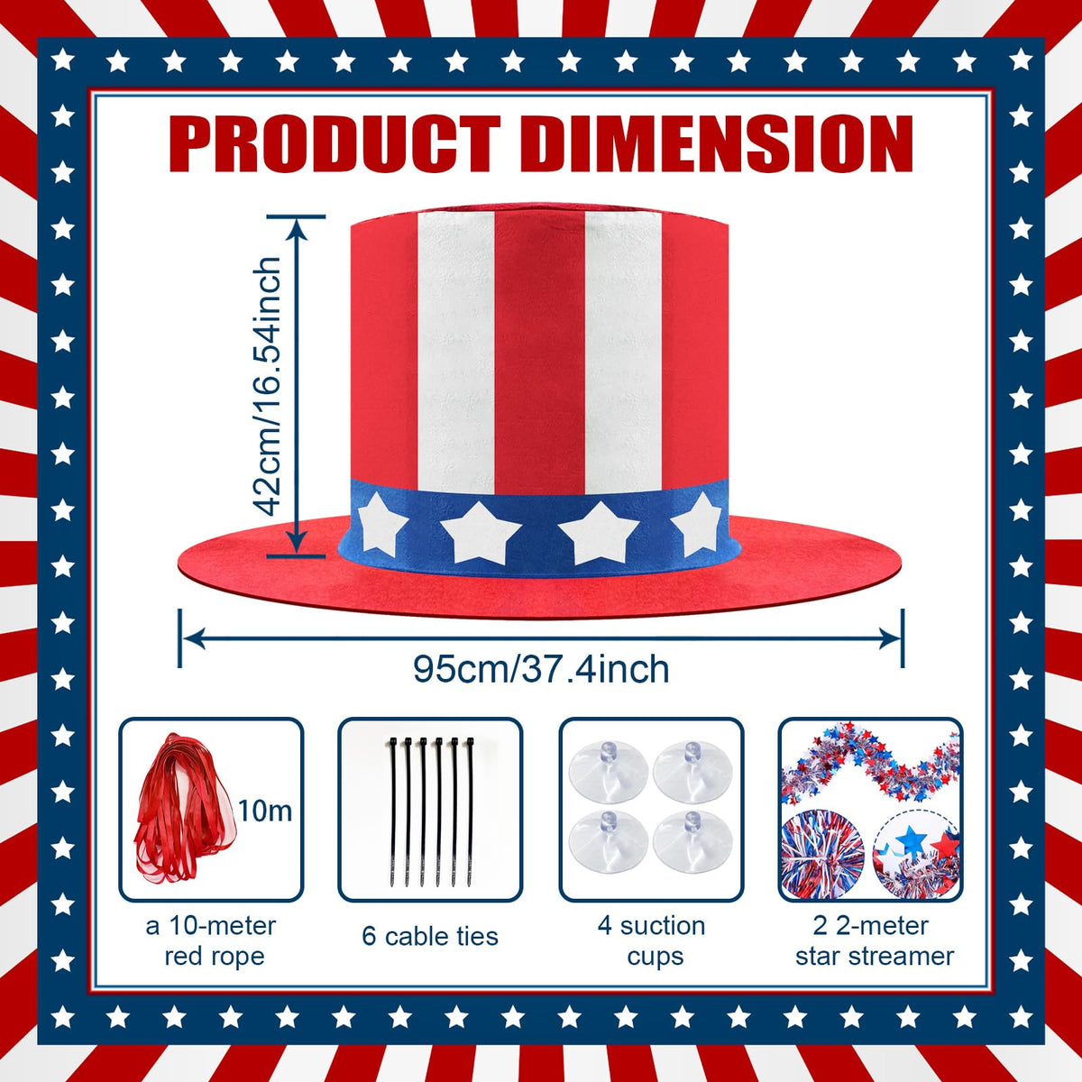 WPZQBW star ribbons red white blue add patriotic flair to any vehicle.