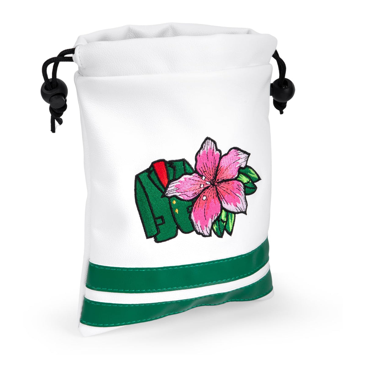 WTLJQQY PU leather golf pouch offers durable, easy-to-clean storage