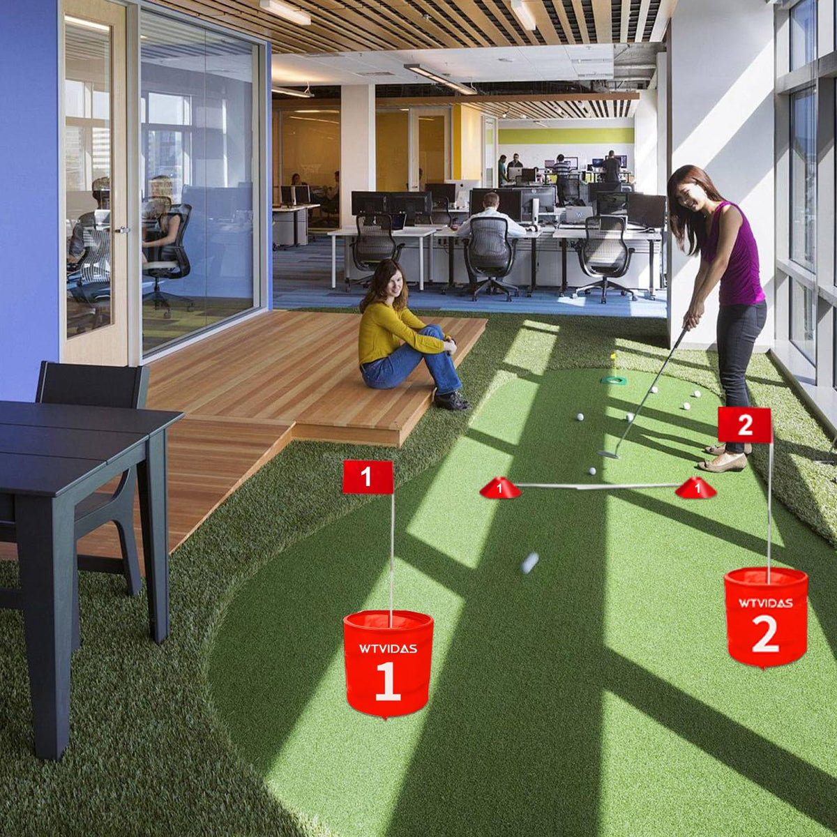WTVIDAS portable backyard course for beach or park sessions