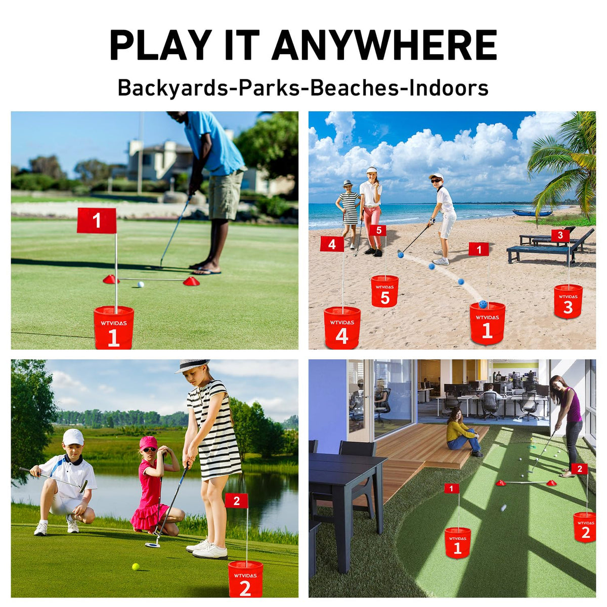 WTVIDAS pickleballs six-pack for family-friendly rounds