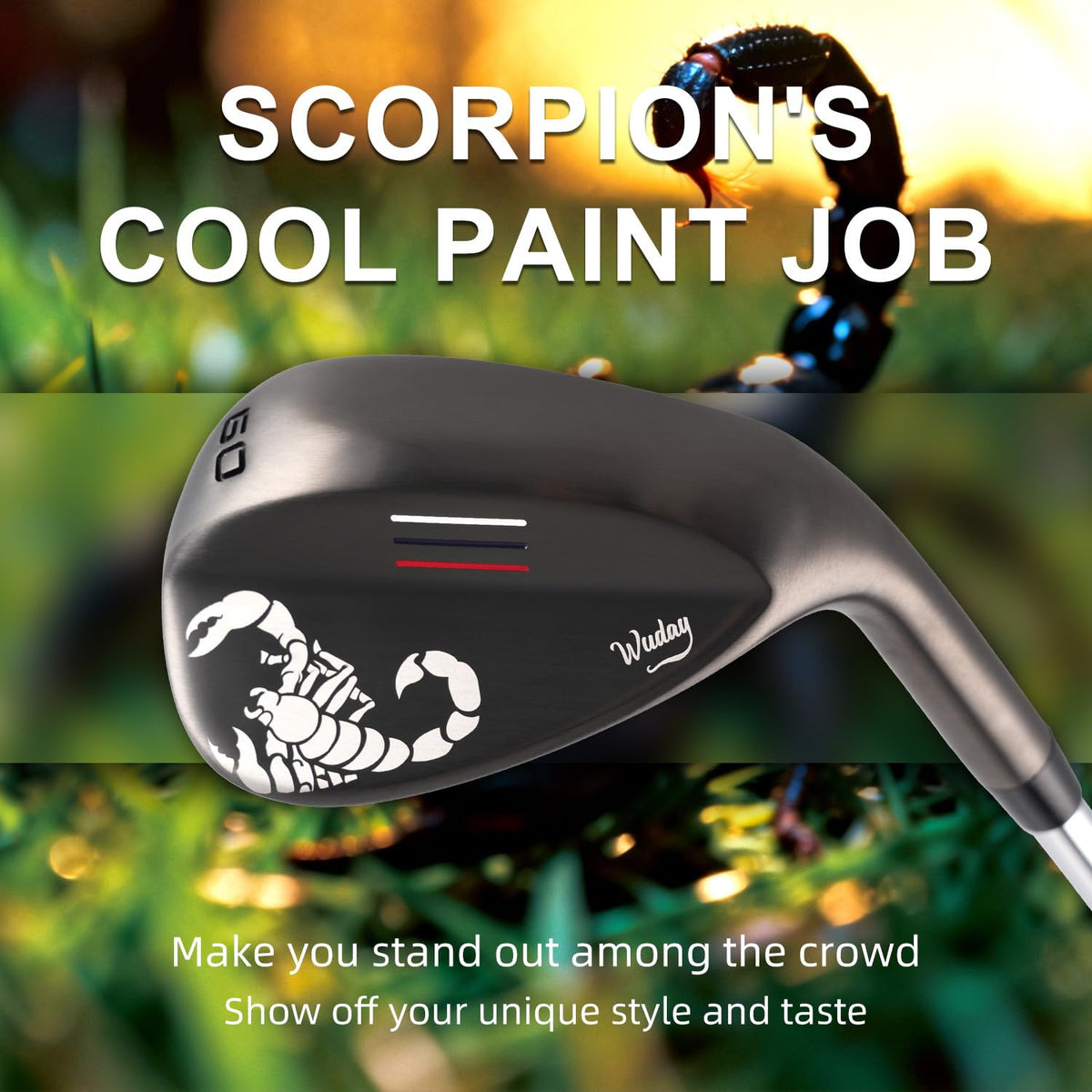 WUDAY black Scorpion coating adds modern style and durable wear resistance.