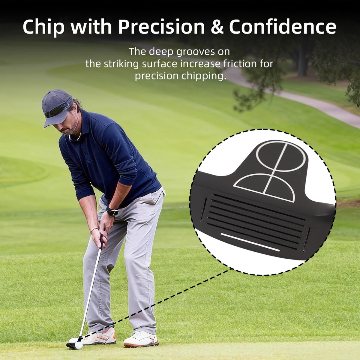Wuday Chipper shows alignment top lines to aid square contact.