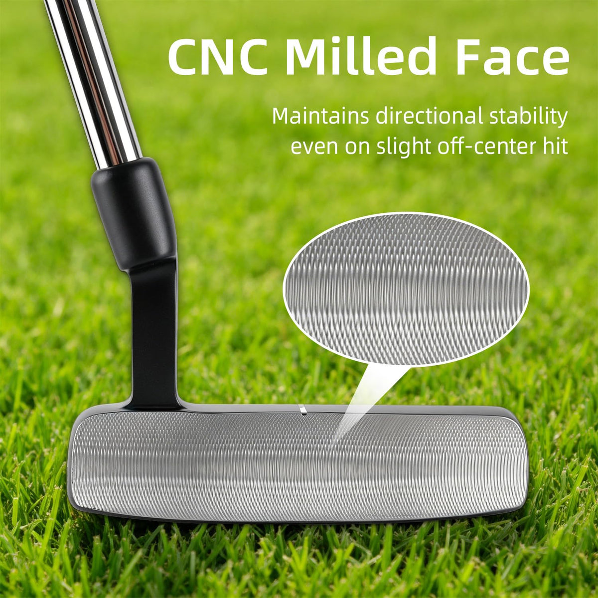 Wuday golf mallet putter alignment line aids precise aiming.