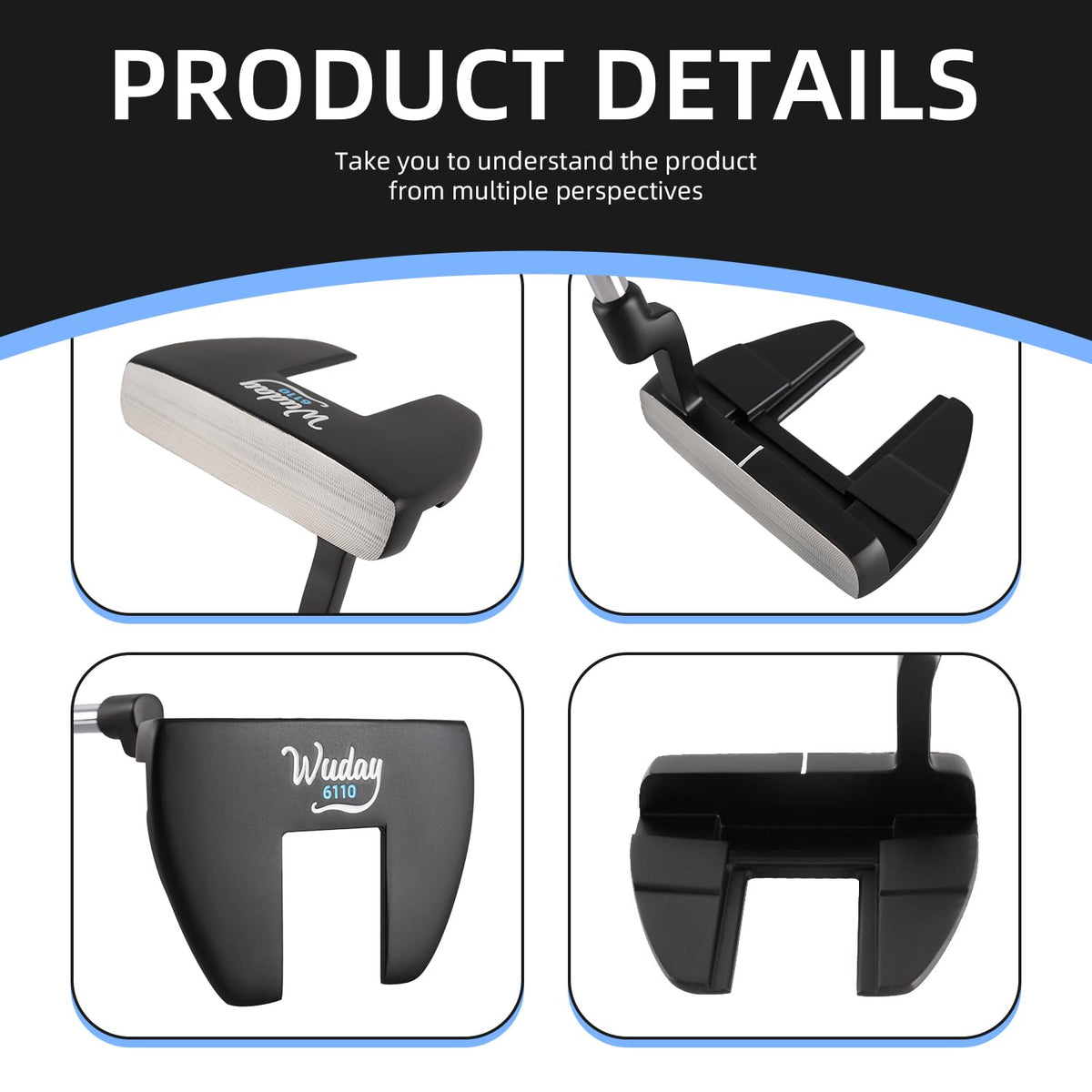Wuday putter in cart shows ready-to-go design for quick rounds.