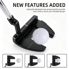 Wuday golf mallet putter stepped shaft reduces torque for stability.