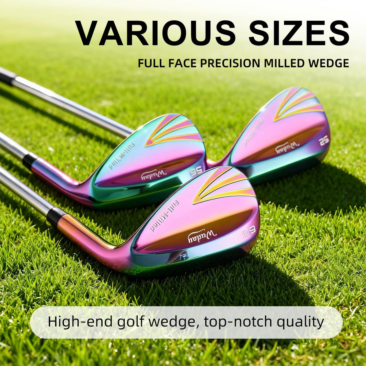 WUDAY 56° loft wedge offers versatile spin control for greenside finesse.