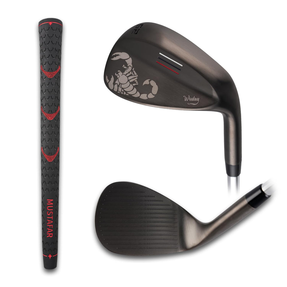 WUDAY Scorpion full-face wedge 52° with coating delivers consistent contact and spin.