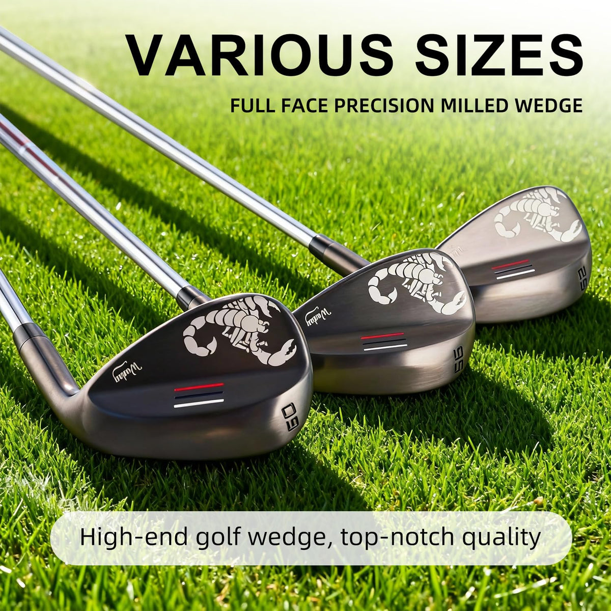 WUDAY Scorpion sand-playability 56° wedge supports bunker escapes with consistent contact.