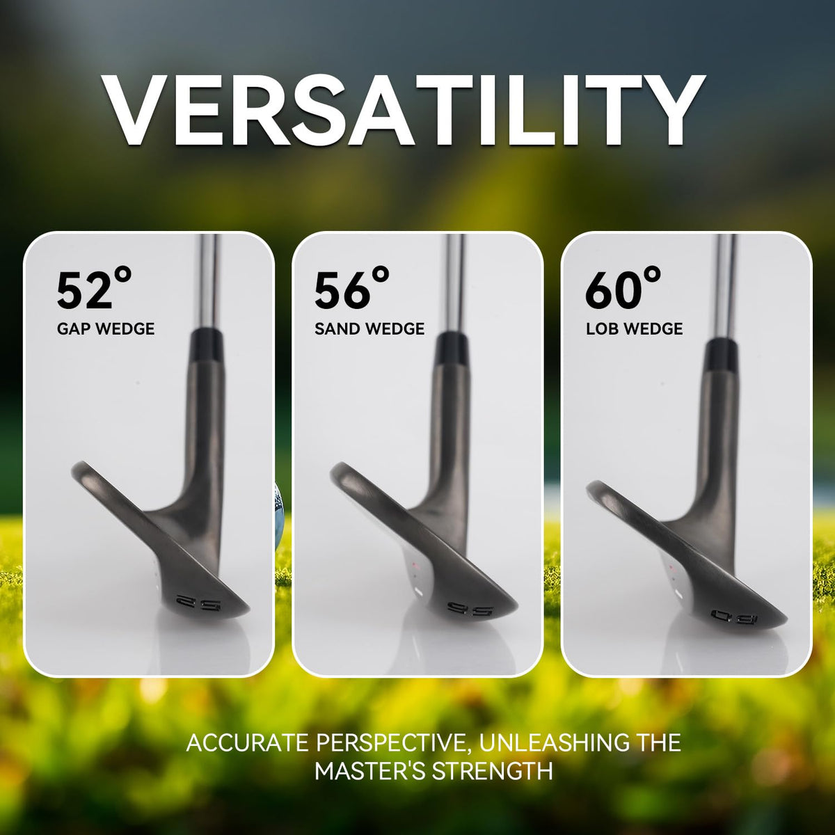 WUDAY 52/56/60 wedge line offers versatile options for a complete set.