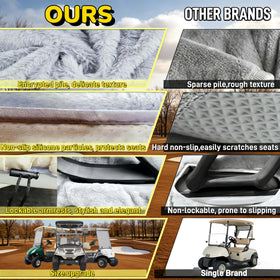 WUKO HUNT universal-fit 2-seater seat cover for EZGO, Club Car, Yamaha.