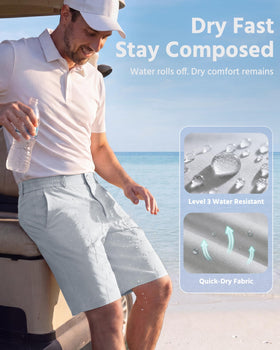 Wulcea 9-Inch golf shorts back view showing slim silhouette.