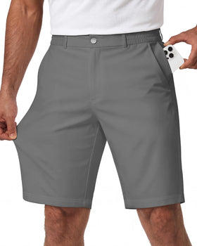 Wulcea 9-inch golf shorts, front view for a clean silhouette on the course.