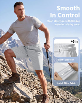 Wulcea 9-Inch golf shorts side view highlighting discreet pocket for essentials.