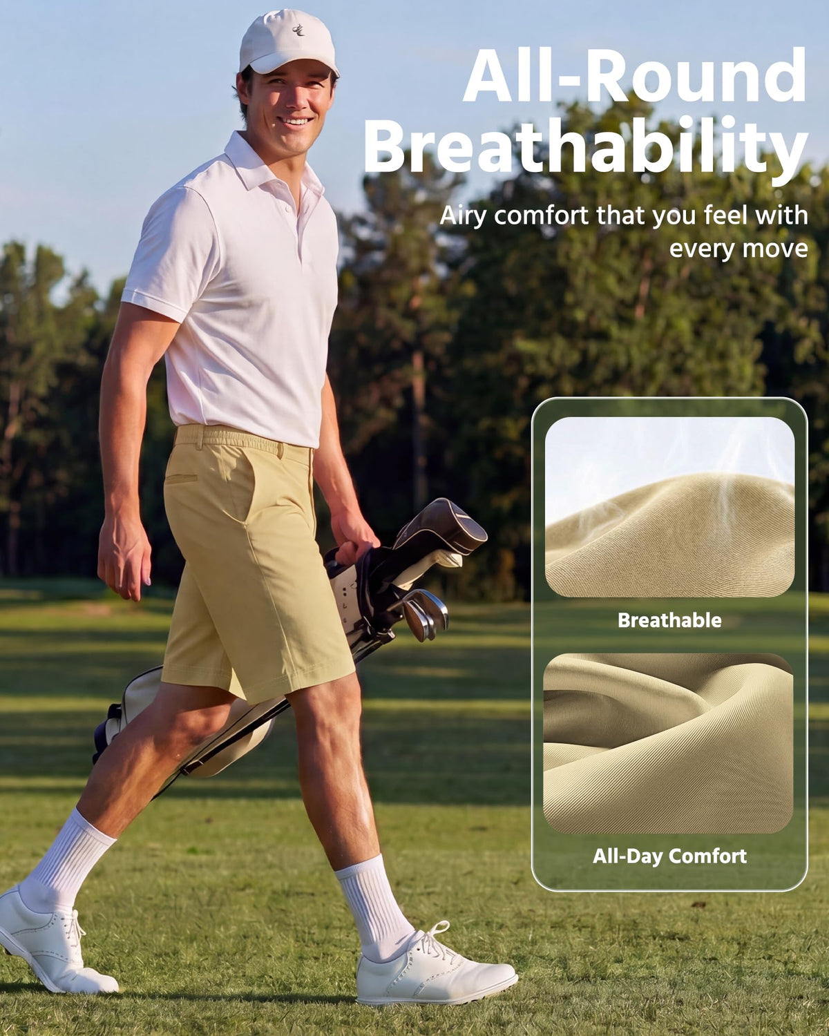 Wulcea quick-dry fabric image demonstrating moisture-wicking performance on active days.