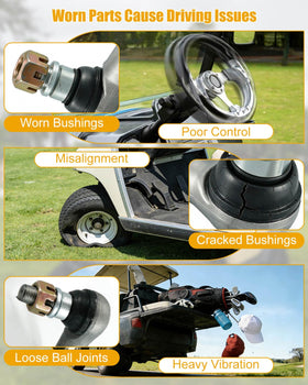 Front suspension repair kit from WUMZIJ replaces worn bushings and tie rod ends.