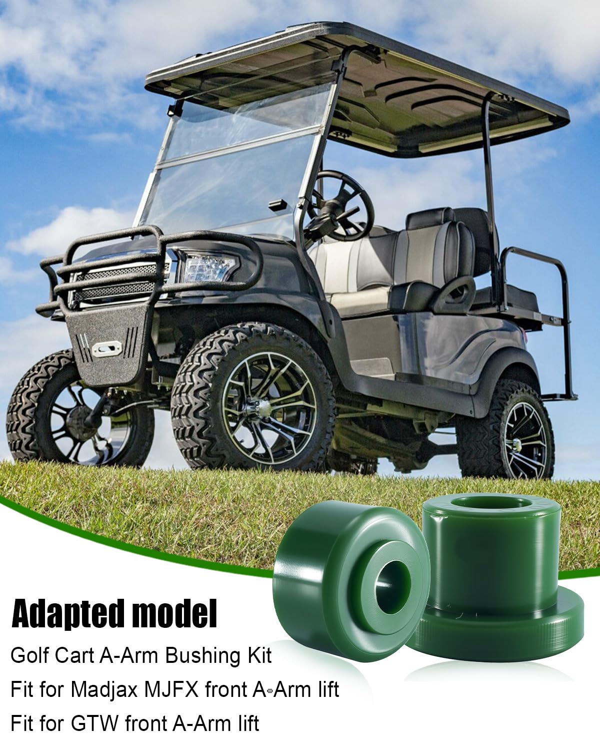 WUMZIJ front swingarm bushings and shaft kit enhances steering response on uneven terrain.