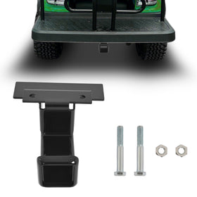 WUTIST 2-inch golf cart hitch front view for rugged outdoor towing.
