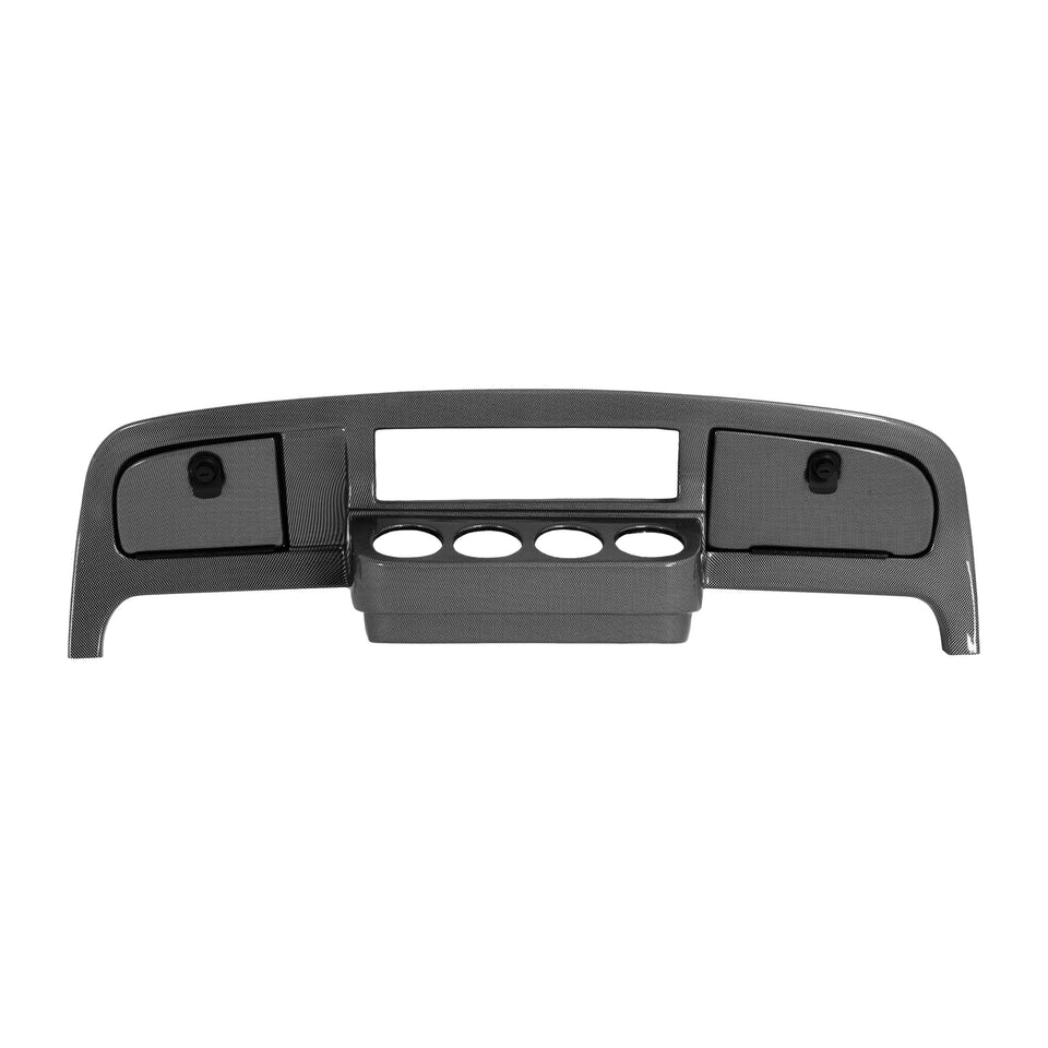 WUTIST dashboard cover with carbon fiber finish protecting the dash from scratches