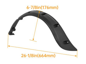 WUTIST textured-finish fender flare reduces glare with aggressive texture
