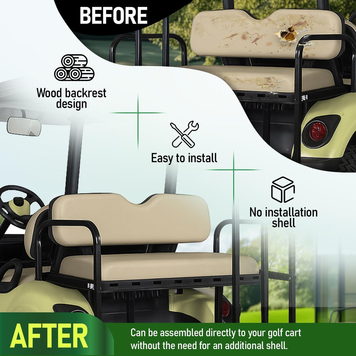 WUTIST rear-seat foam inserts reduce fatigue on long rounds