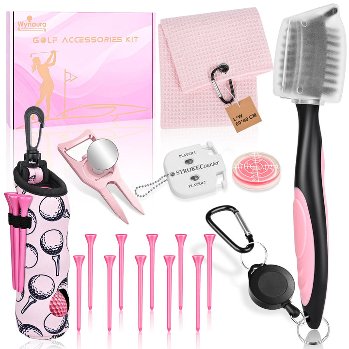 Wynaura 17-piece pink golf kit full set in gift box for easy gifting