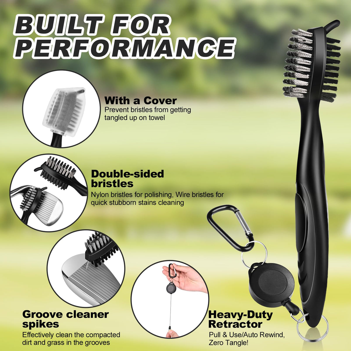 Wynaura ball bag with hook: convenient ball storage on the course.