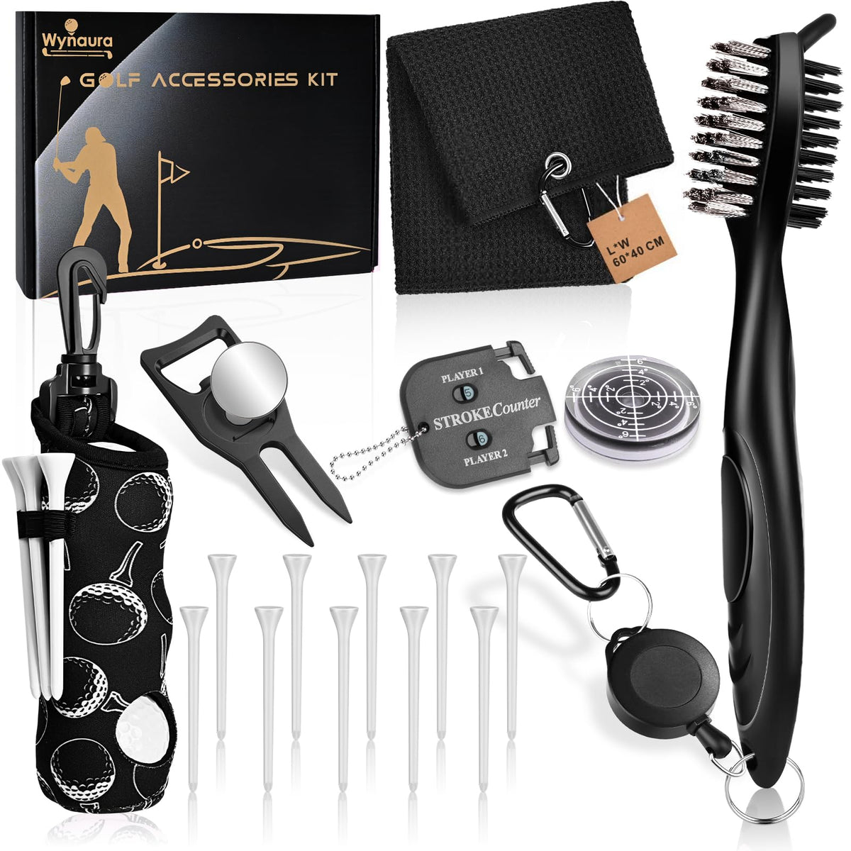 Wynaura cleaner brush for golf clubs; efficient cleaning without scratches.
