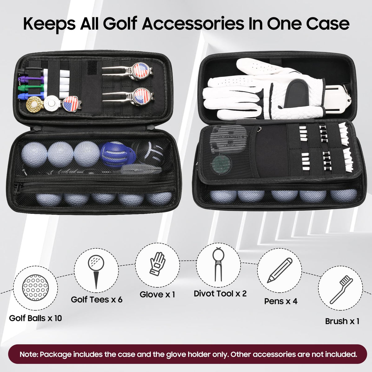Wynaura hard shell organizer protects valuables with rugged EVA shell.