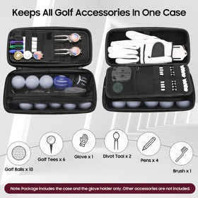 Wynaura hard shell organizer protects valuables with rugged EVA shell.