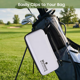 Wynaura golf case with rubber handle for easy grab-and-go.