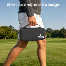 High-capacity layout fits ten golf balls, tees, and accessories securely.