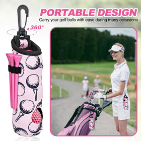 Wynaura pink aluminum divot tool with textured thumb rest for stable greens work