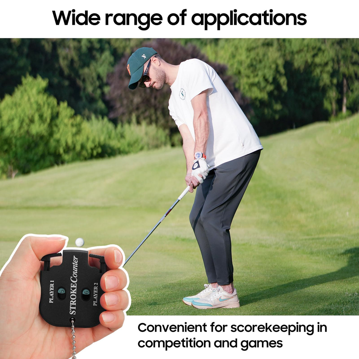 Wynaura score-counter: on-course score tracking at a glance.