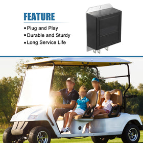 X AUTOHAUX 5-pin connector detail shows proper fit for EZGO TXT models.