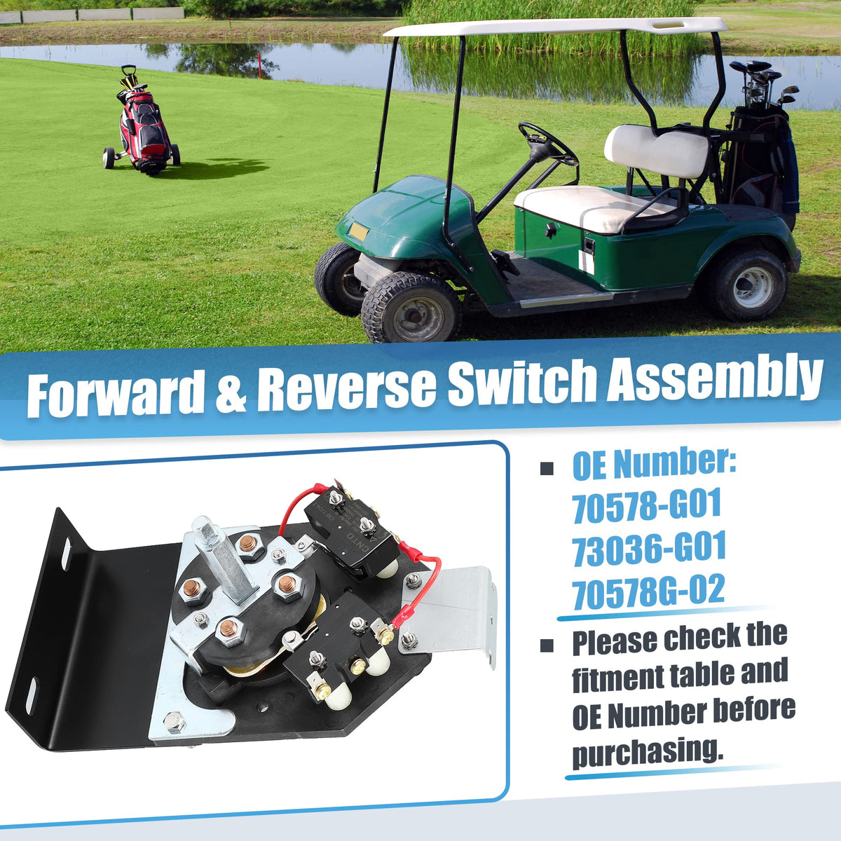 X AUTOHAUX EZGO TXT FNR switch for 1998-2011 enhances direction control.