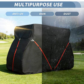X AUTOHAUX golf cart cover fits three size options for different cart configurations.