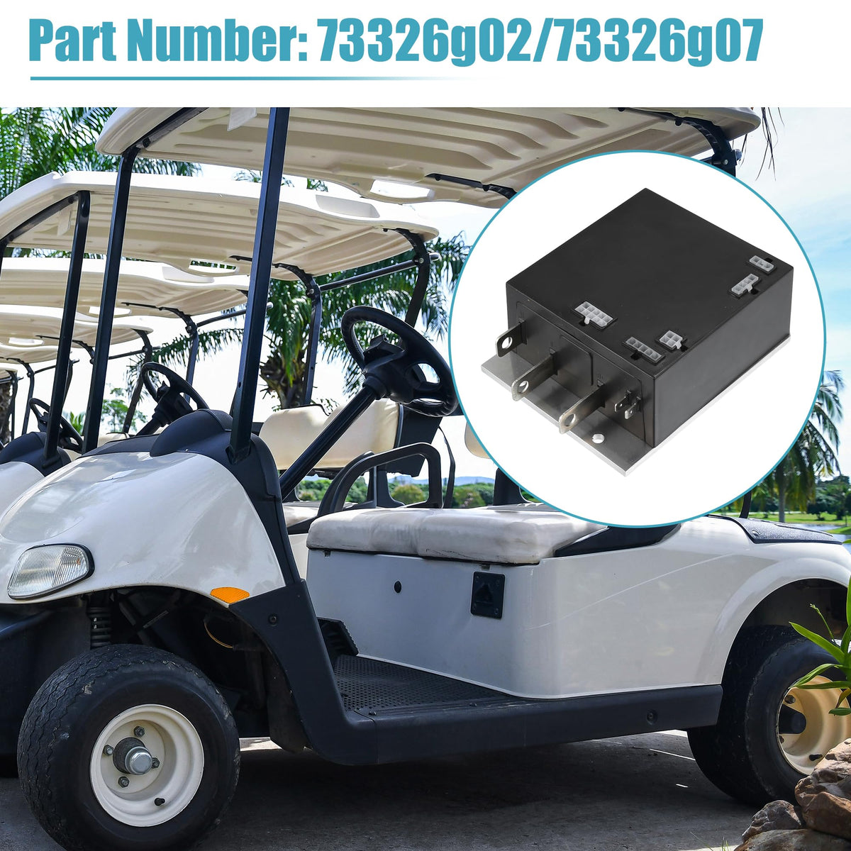 Installed shunt controller demonstrates easy direct replacement on EZGO TXT.