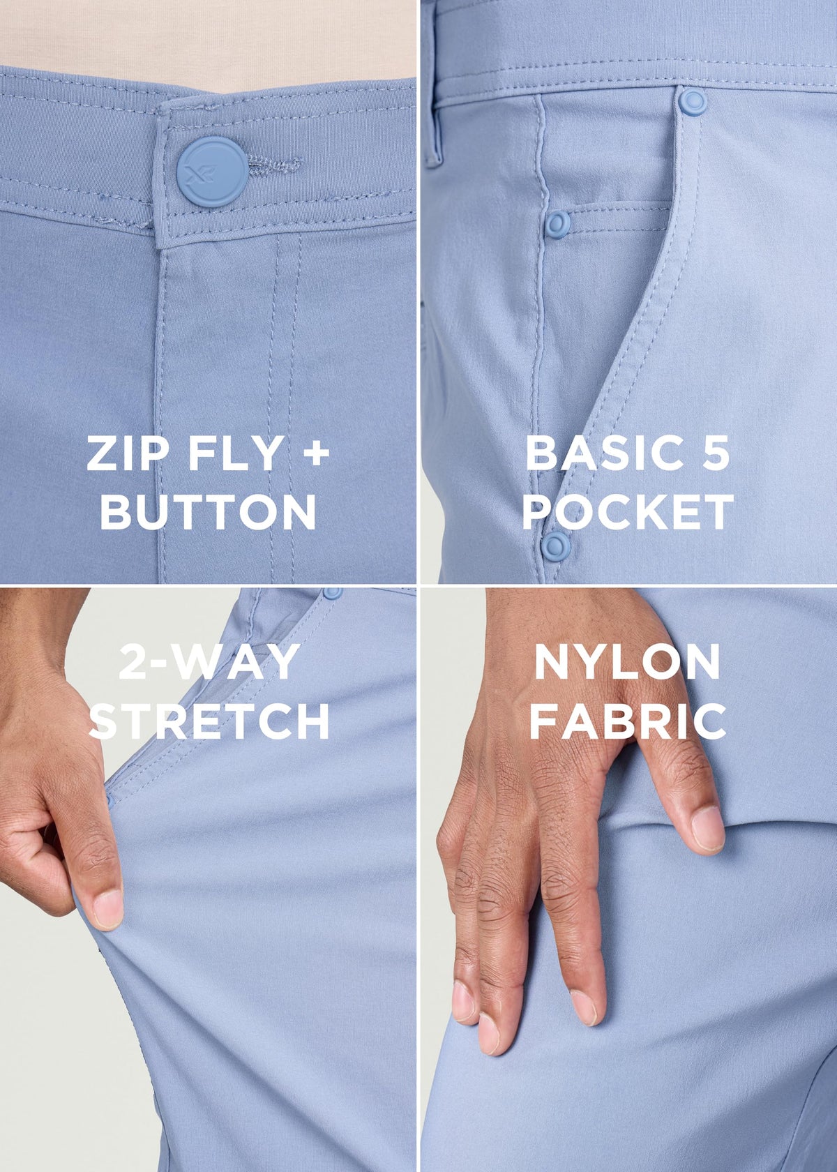 X RAY mens golf shorts quick-drying fabric: breathable and cooling