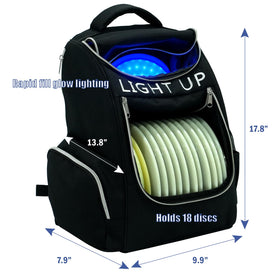 X-UFO Disc Golf Backpack designed for day and night play