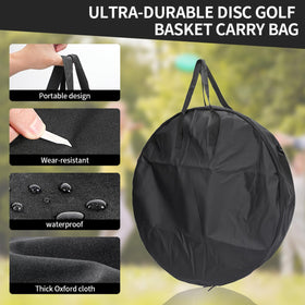 X-UFO Disc Golf Carrying Case high-capacity main compartment for full basket sets