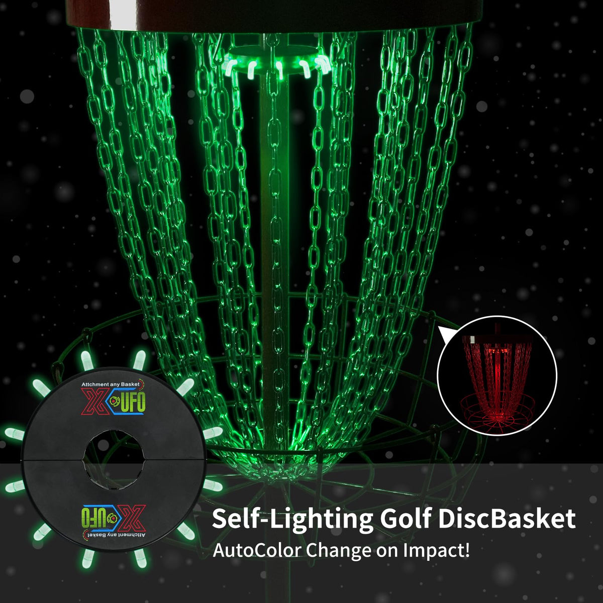 X-UFO Red Flash marks successful putts for quick feedback on course