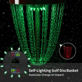 X-UFO basket light mounts magnetically for quick setup on metal frames.