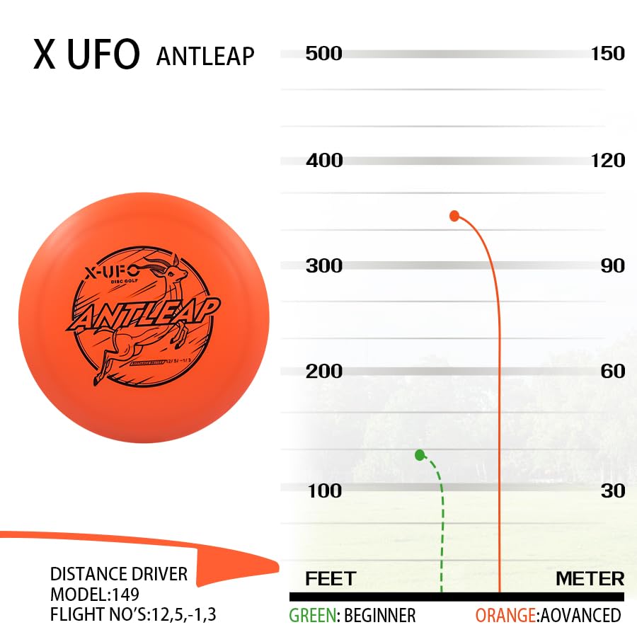 X-UFO Disc Golf Mid-range 157g enhances accuracy on mid-range throws