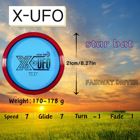 X-UFO Disc Golf Set driver 3 disc offering controlled fade at distance