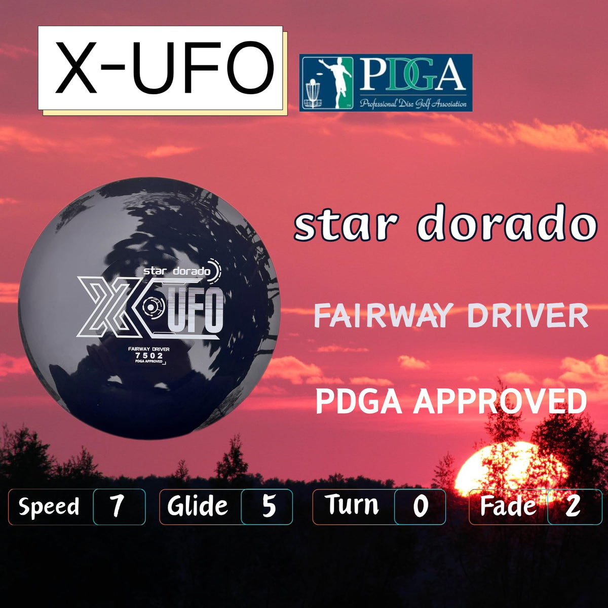 X-UFO Star Bison midrange in red for versatile medium-range throws.